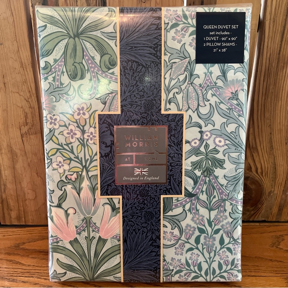 NWT William Morris At Home Woodland Weeds Summer Duvet Set Queen Floral Shams